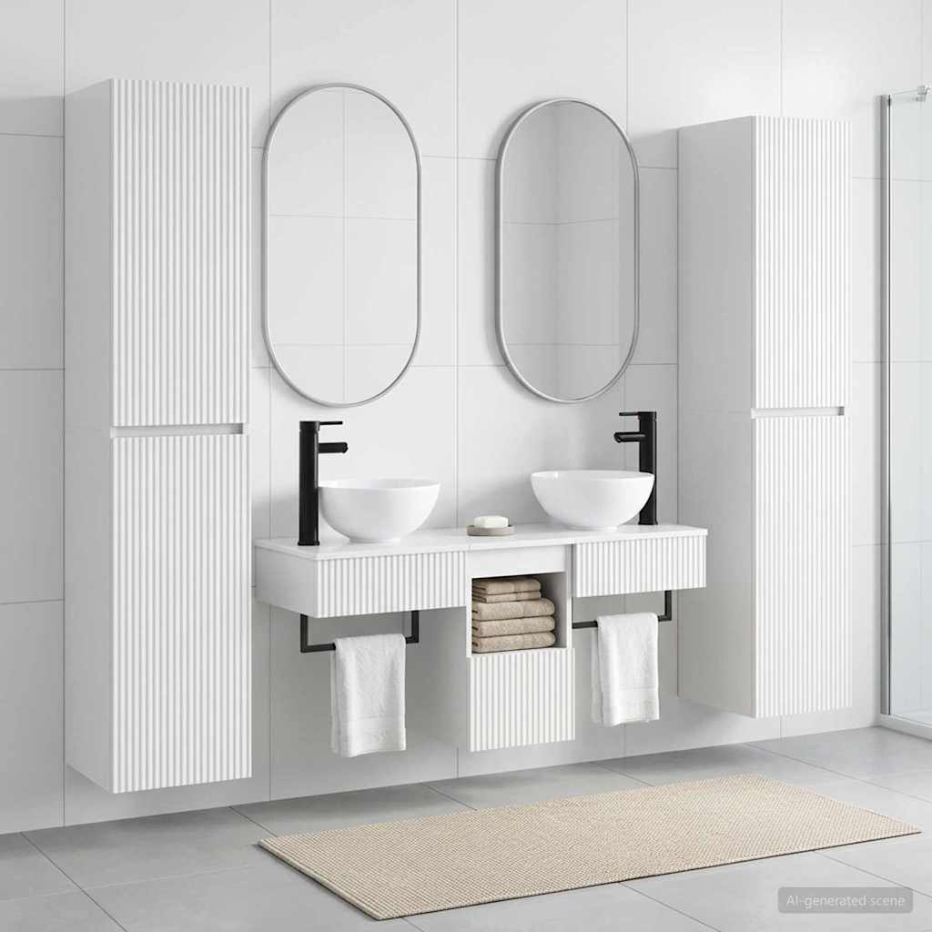 Bathroom Furniture Set 5 pcs High Gloss White