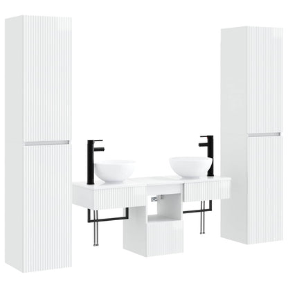 Bathroom Furniture Set 5 pcs High Gloss White