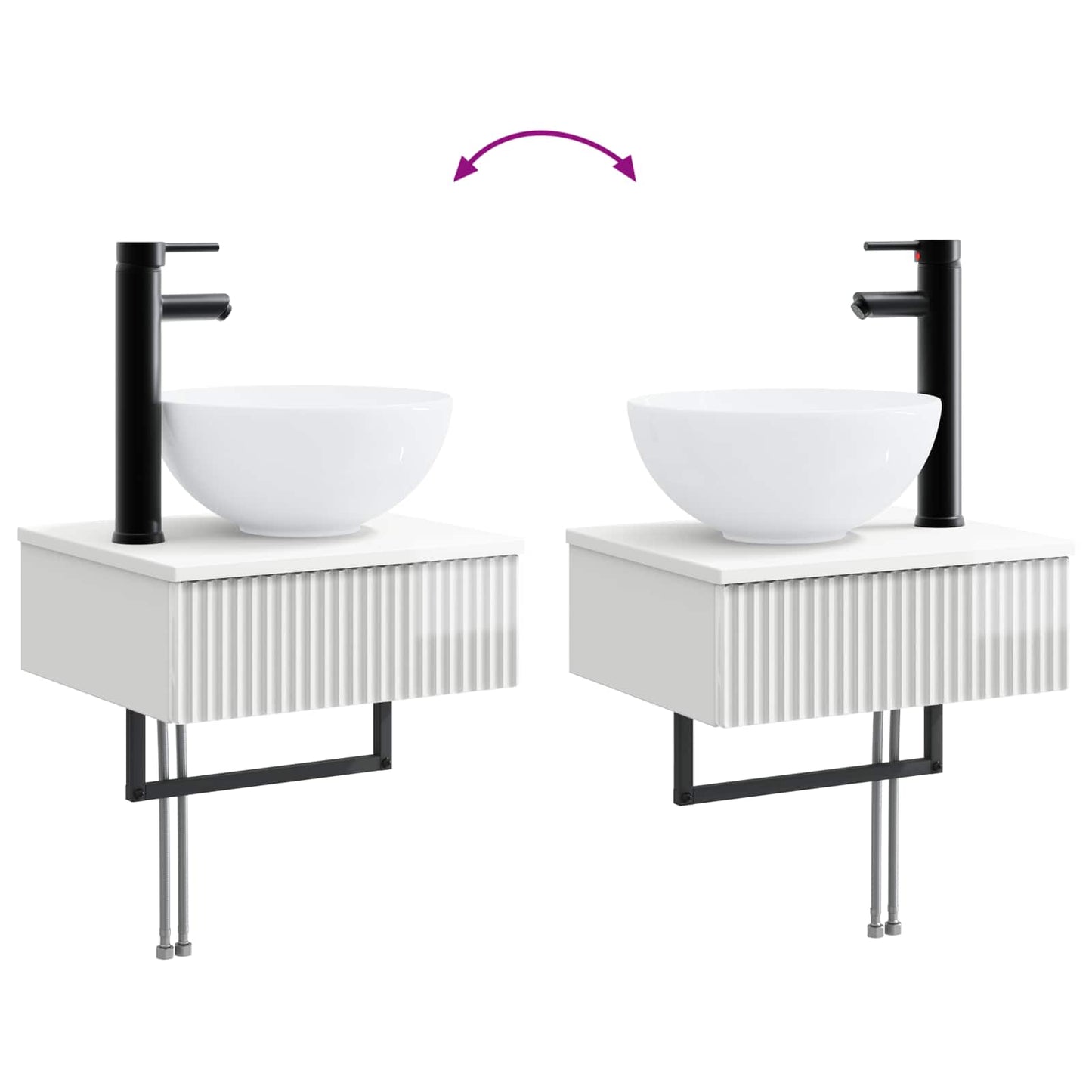 Bathroom Furniture Set 5 pcs High Gloss White