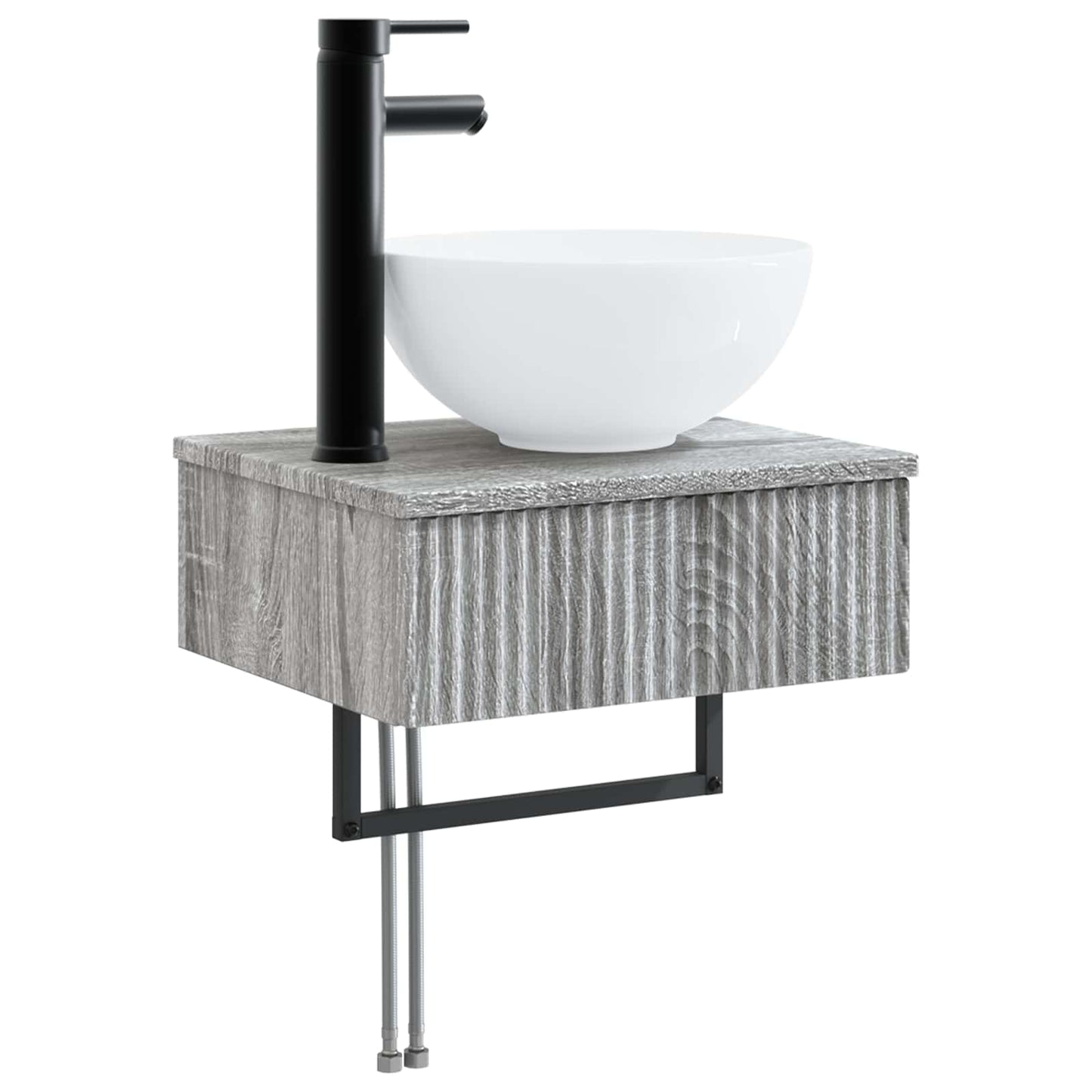 Bathroom Furniture Set 5 pcs Grey Sonoma 33 x 34.5 x 160 cm
