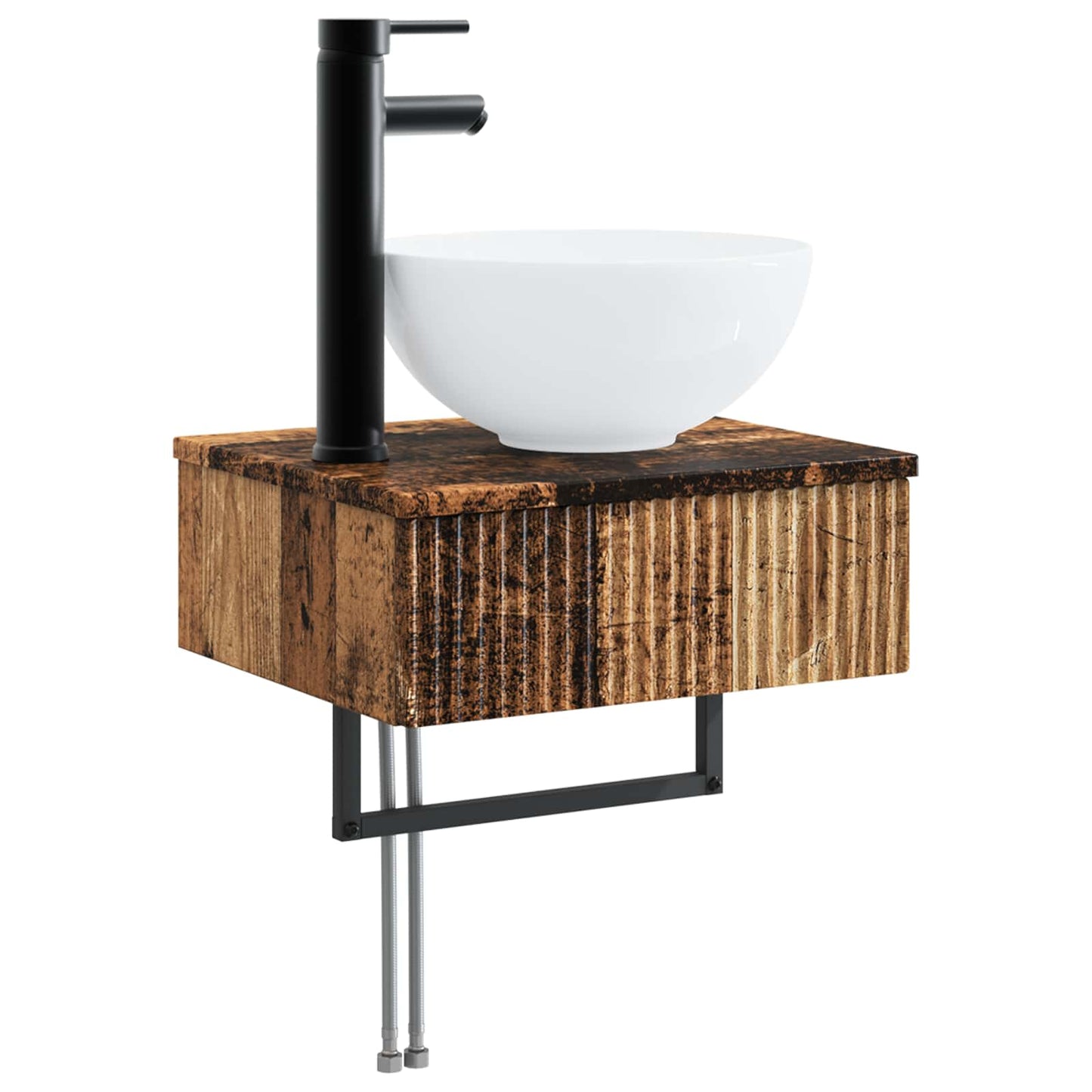 Bathroom Furniture Set 5 pcs Old Wood 33 x 34.5 x 160 cm
