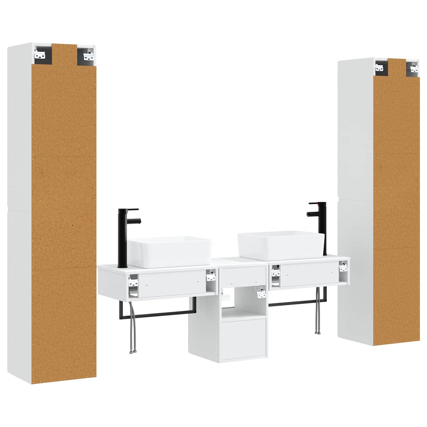 Bathroom Furniture Set 5 pcs White 33 x 34.5 x 160 cm