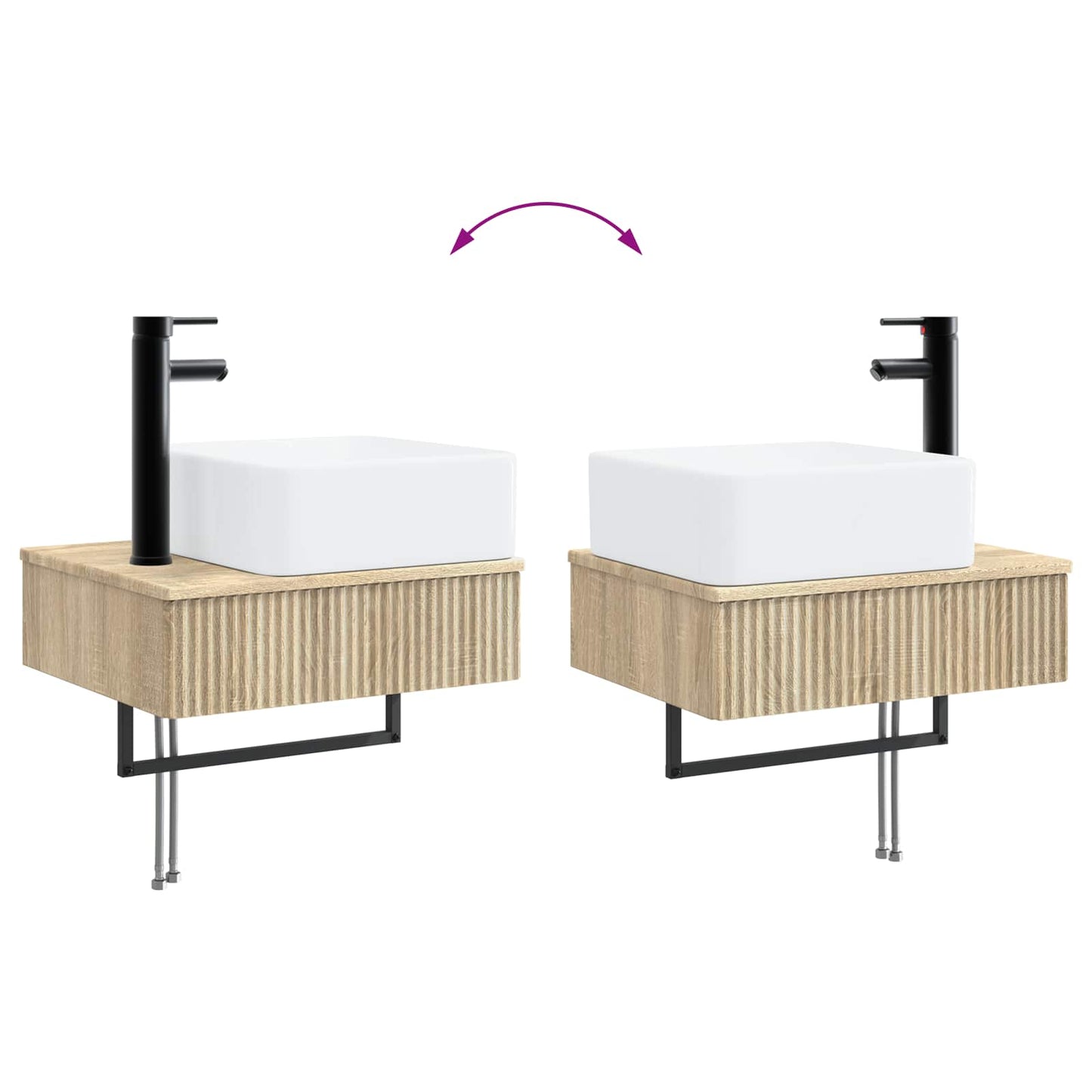 Bathroom Furniture Set 5 pcs Sonoma Oak 33 x 34.5 x 160 cm