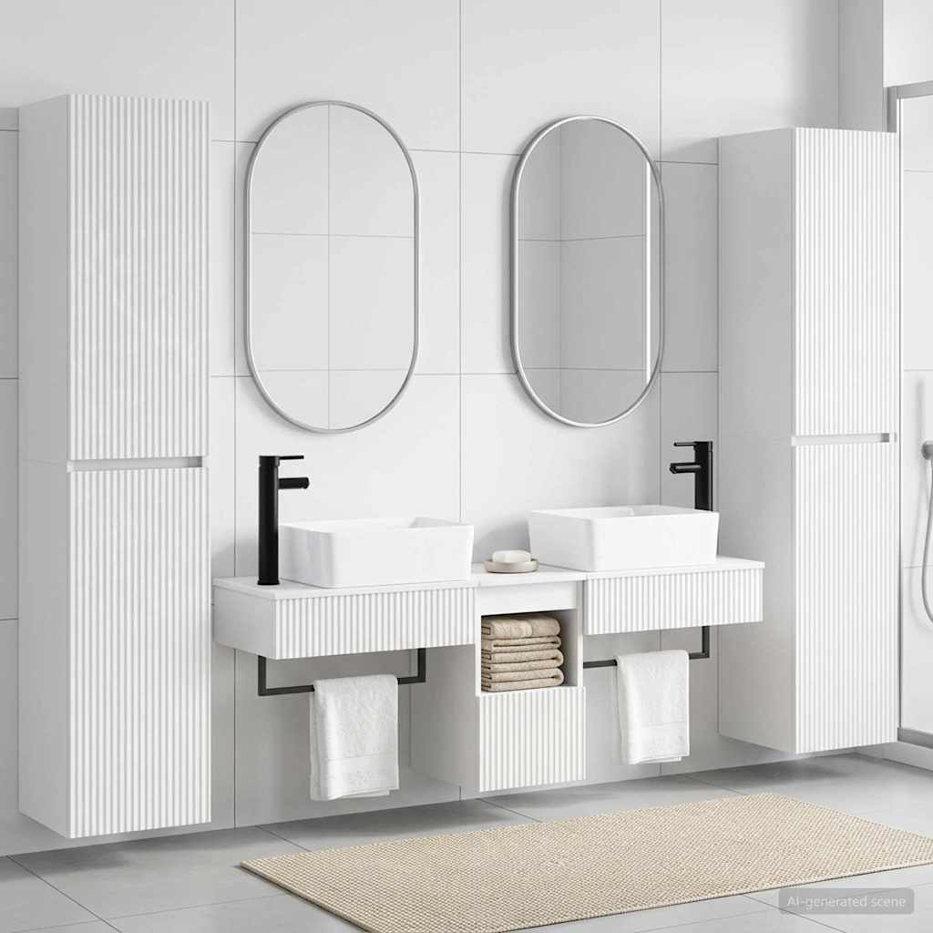 Bathroom Furniture Set 5 pcs High Gloss White