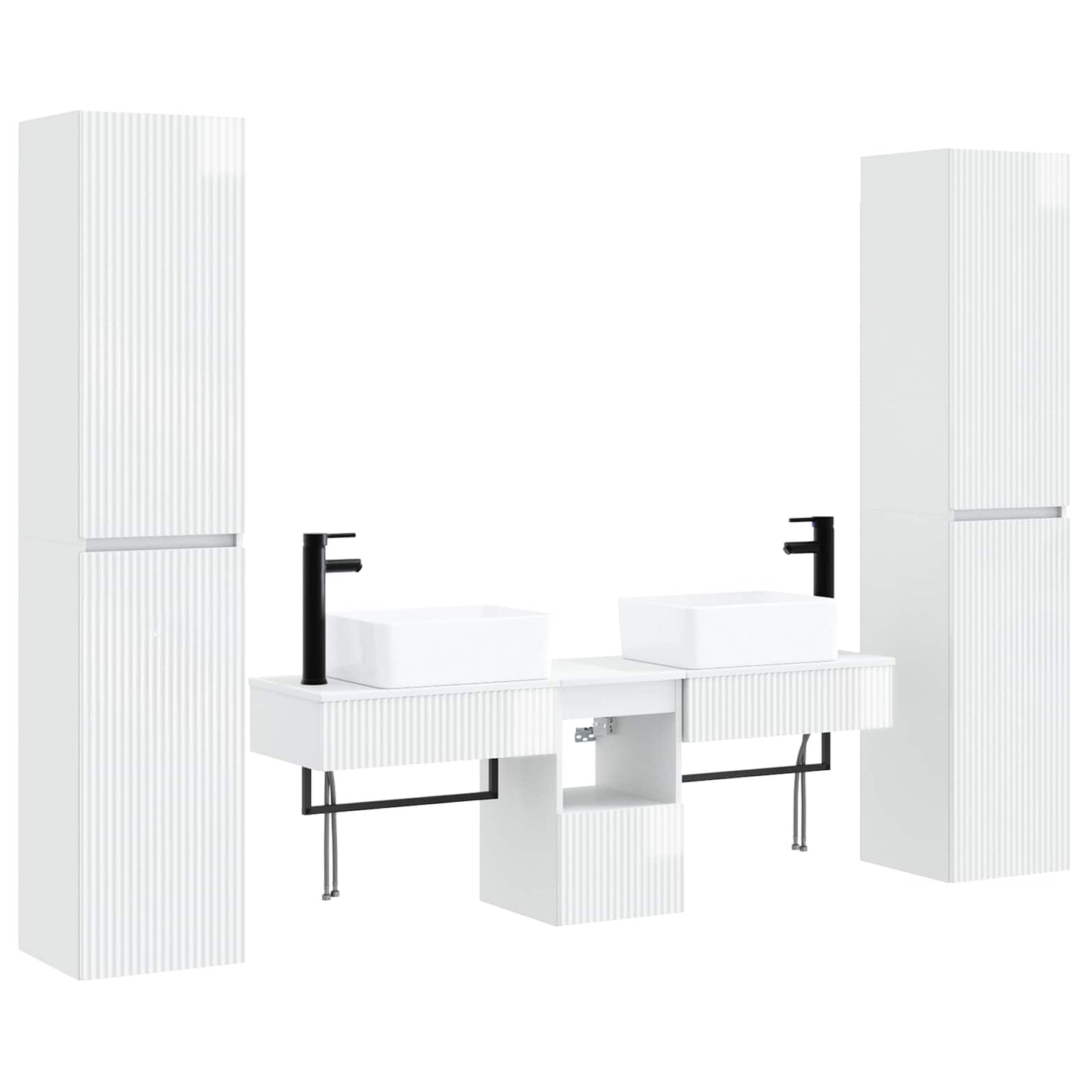 Bathroom Furniture Set 5 pcs High Gloss White