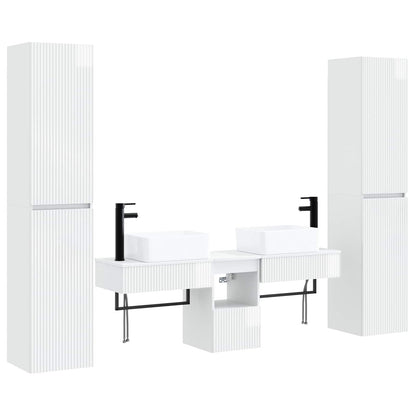 Bathroom Furniture Set 5 pcs High Gloss White
