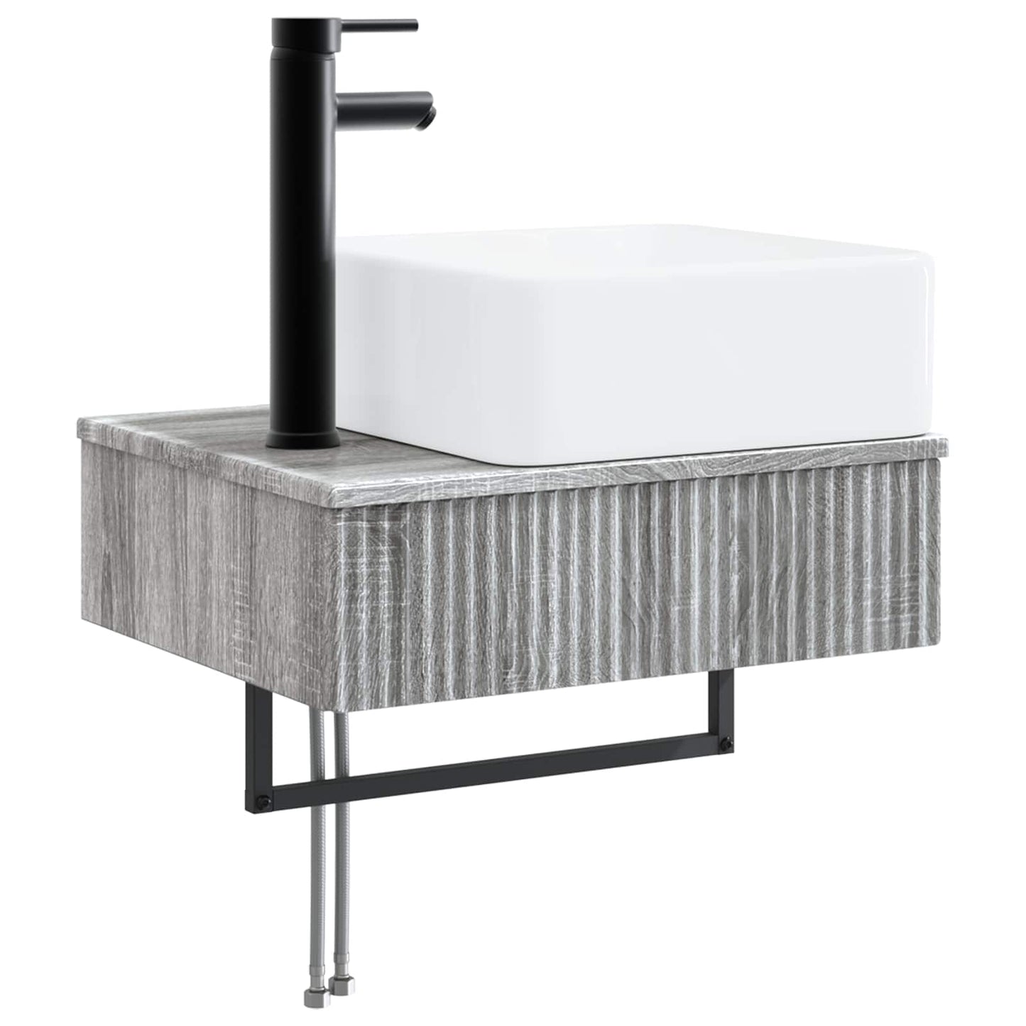 Bathroom Furniture Set 5 pcs Grey Sonoma 33 x 34.5 x 160 cm