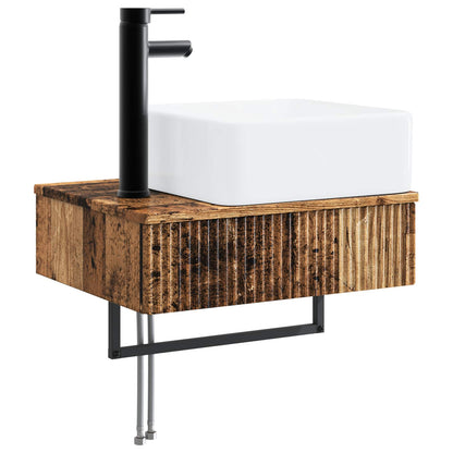 Bathroom Furniture Set 5 pcs Old Wood 33 x 34.5 x 160 cm