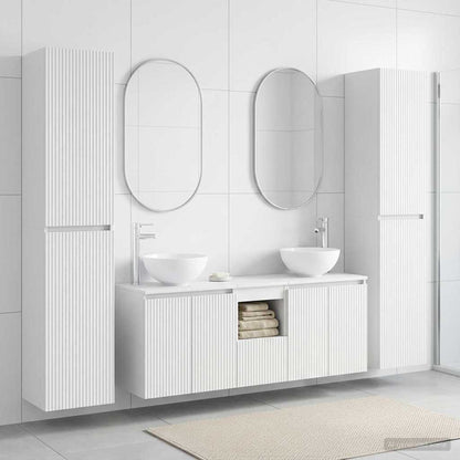 Bathroom Furniture Set 5 pcs White 33 x 34.5 x 160 cm