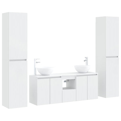 Bathroom Furniture Set 5 pcs White 33 x 34.5 x 160 cm
