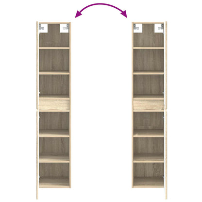Bathroom Furniture Set 5 pcs Sonoma Oak 33 x 34.5 x 160 cm