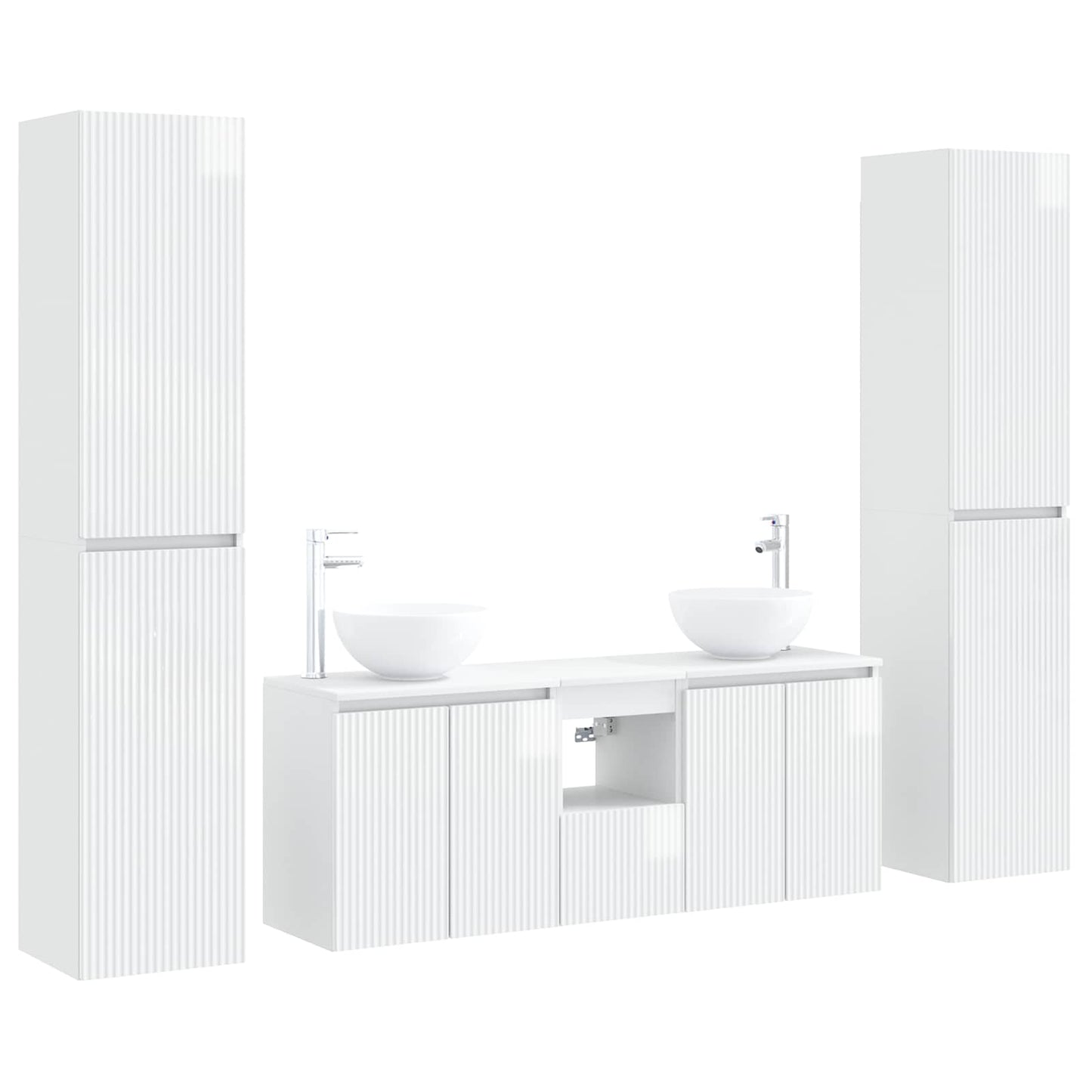 Bathroom Furniture Set 5 pcs High Gloss White
