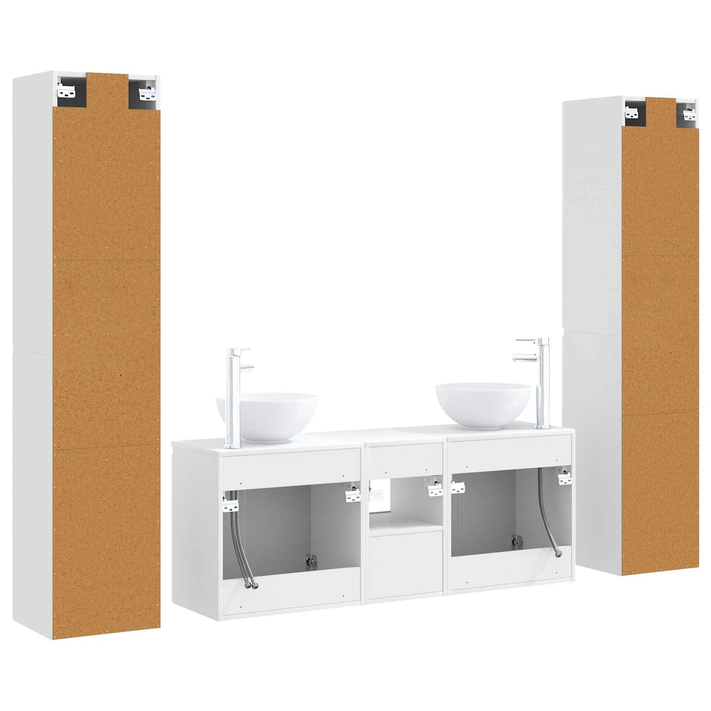Bathroom Furniture Set 5 pcs High Gloss White