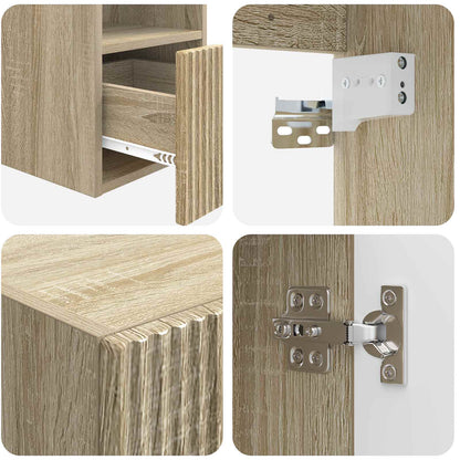 Bathroom Furniture Set 5 pcs Sonoma Oak 33 x 34.5 x 160 cm