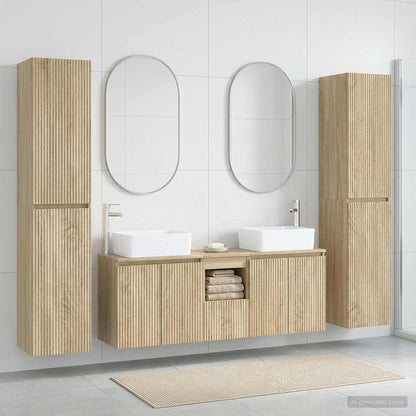 Bathroom Furniture Set 5 pcs Sonoma Oak 33 x 34.5 x 160 cm