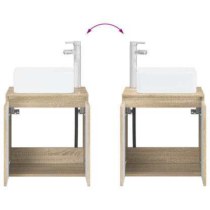 Bathroom Furniture Set 5 pcs Sonoma Oak 33 x 34.5 x 160 cm