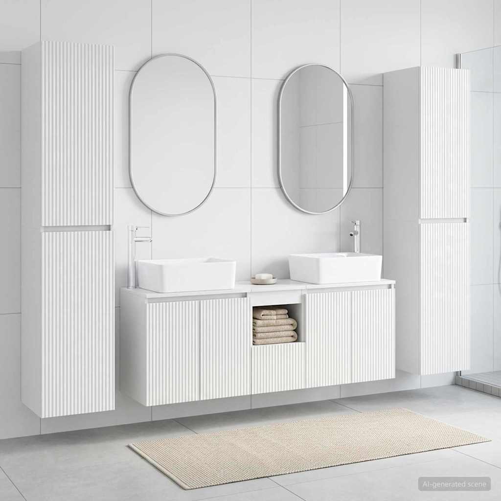 Bathroom Furniture Set 5 pcs High Gloss White