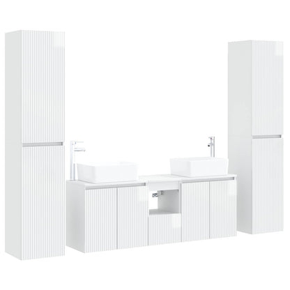 Bathroom Furniture Set 5 pcs High Gloss White
