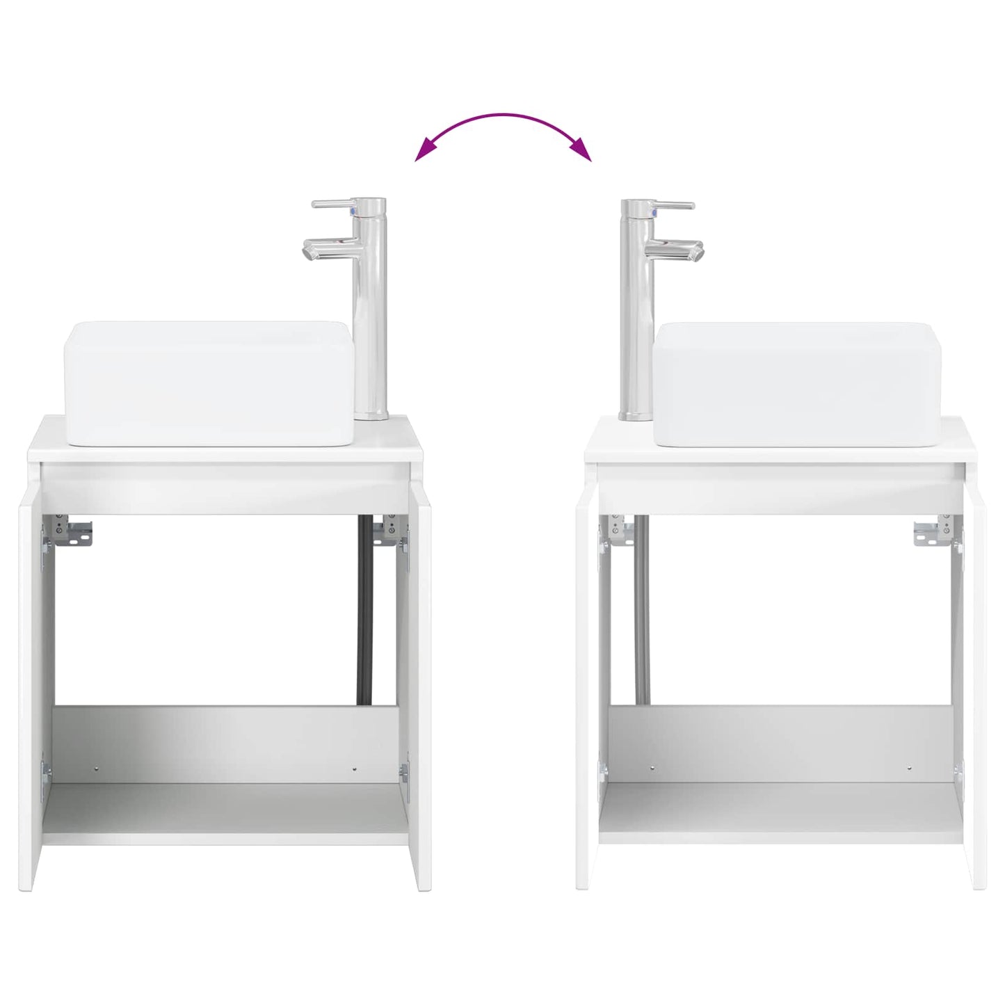 Bathroom Furniture Set 5 pcs High Gloss White