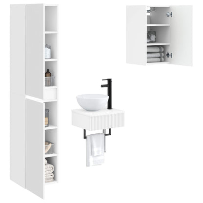 Bathroom Furniture Set 3 pcs White 33 x 34.5 x 160 cm