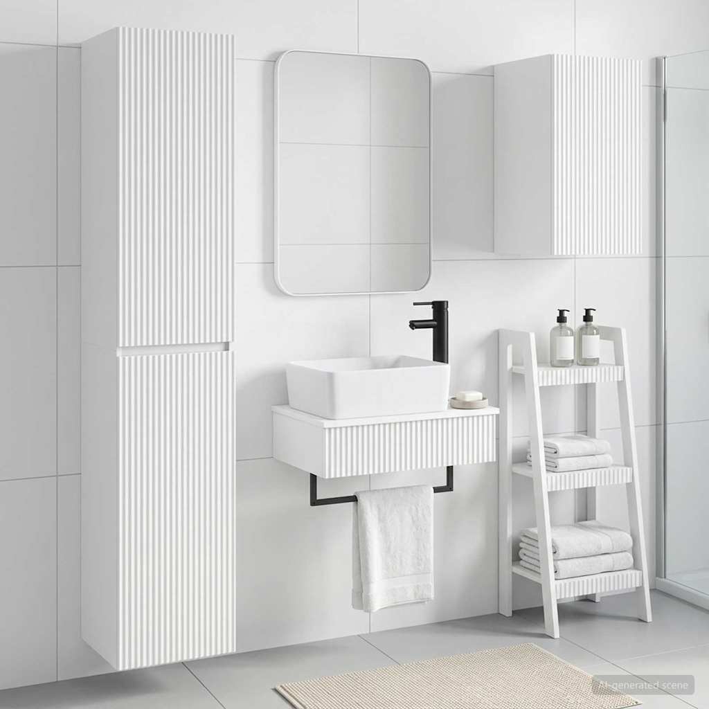 Bathroom Furniture Set 3 pcs White 33 x 34.5 x 160 cm