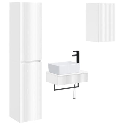 Bathroom Furniture Set 3 pcs White 33 x 34.5 x 160 cm