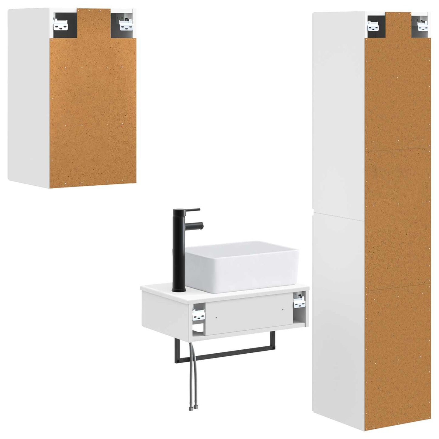 Bathroom Furniture Set 3 pcs White 33 x 34.5 x 160 cm
