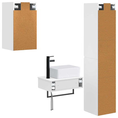 Bathroom Furniture Set 3 pcs White 33 x 34.5 x 160 cm