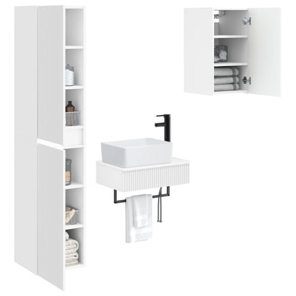 Bathroom Furniture Set 3 pcs White 33 x 34.5 x 160 cm