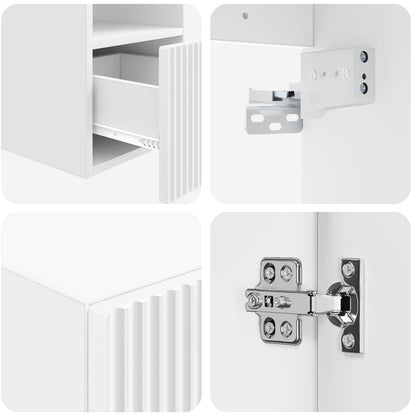 Bathroom Furniture Set 3 pcs High Gloss White