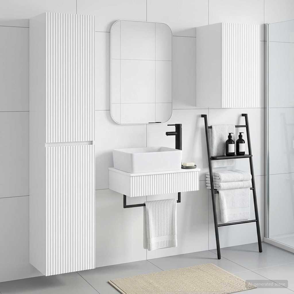 Bathroom Furniture Set 3 pcs High Gloss White