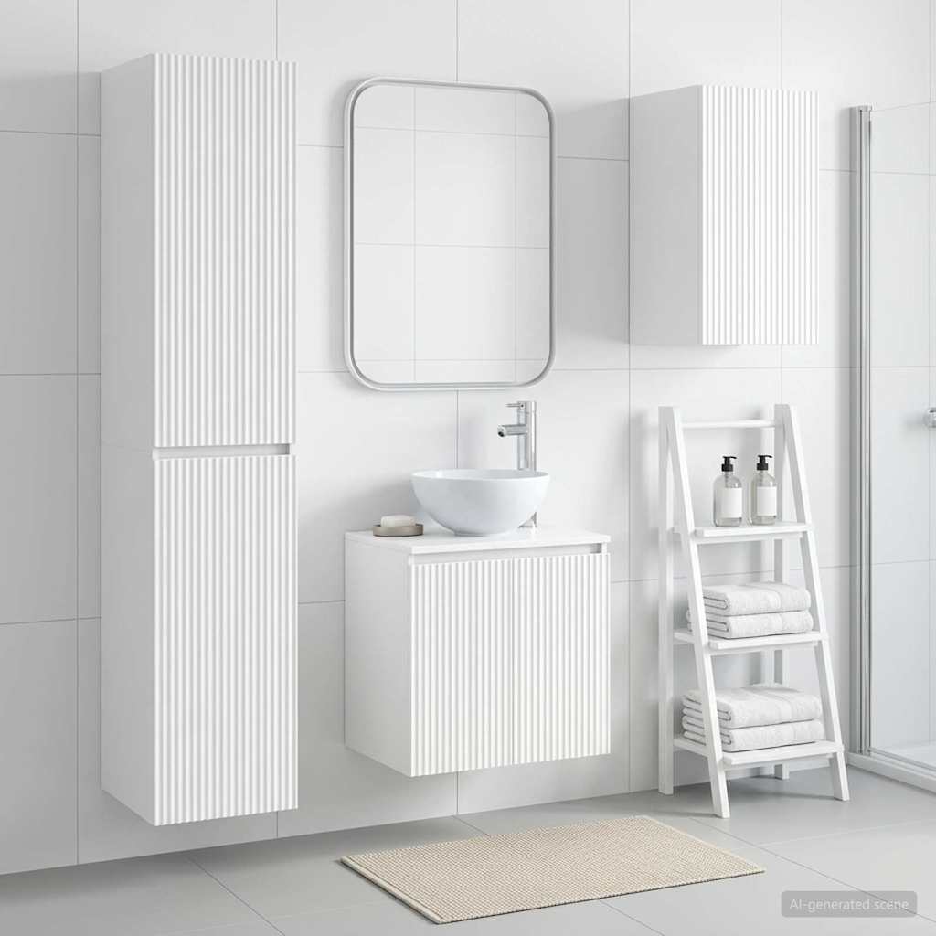 Bathroom Furniture Set 3 pcs White 33 x 34.5 x 160 cm