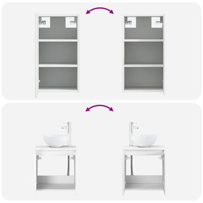 Bathroom Furniture Set 3 pcs High Gloss White