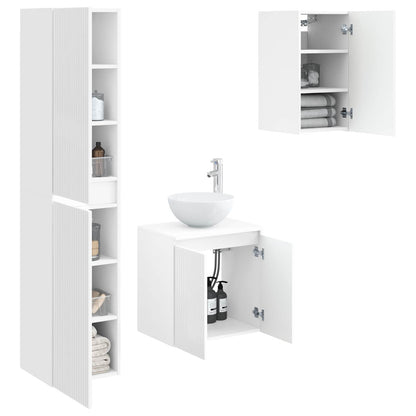 Bathroom Furniture Set 3 pcs High Gloss White