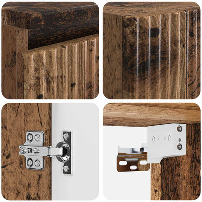 Bathroom Furniture Set 3 pcs Old Wood 33 x 34.5 x 160 cm