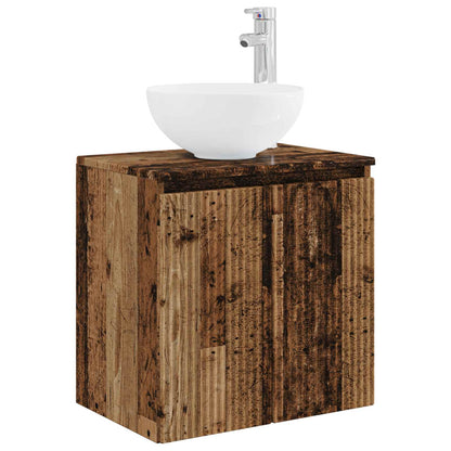 Bathroom Furniture Set 3 pcs Old Wood 33 x 34.5 x 160 cm