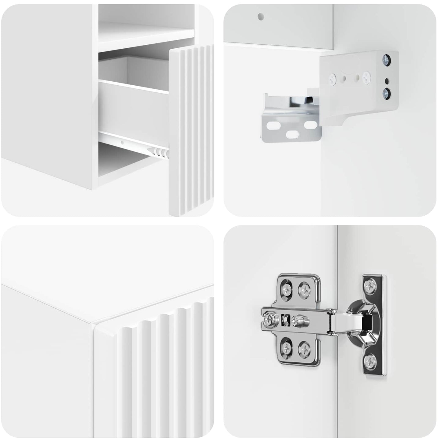 Bathroom Furniture Set 3 pcs White 33 x 34.5 x 160 cm