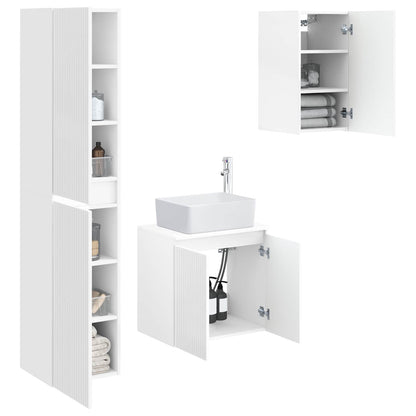 Bathroom Furniture Set 3 pcs High Gloss White