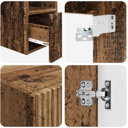 Bathroom Furniture Set 3 pcs Old Wood 33 x 34.5 x 160 cm