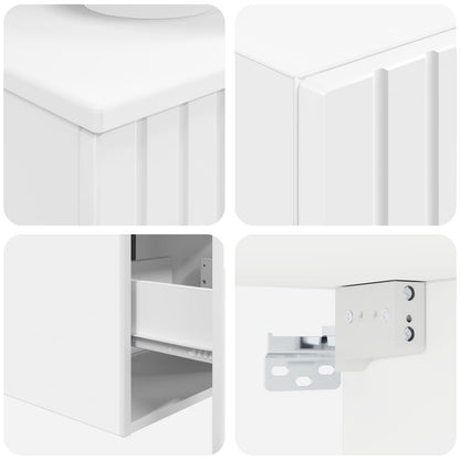 Bathroom Furniture Set 3 pcs White 33 x 34.5 x 160 cm