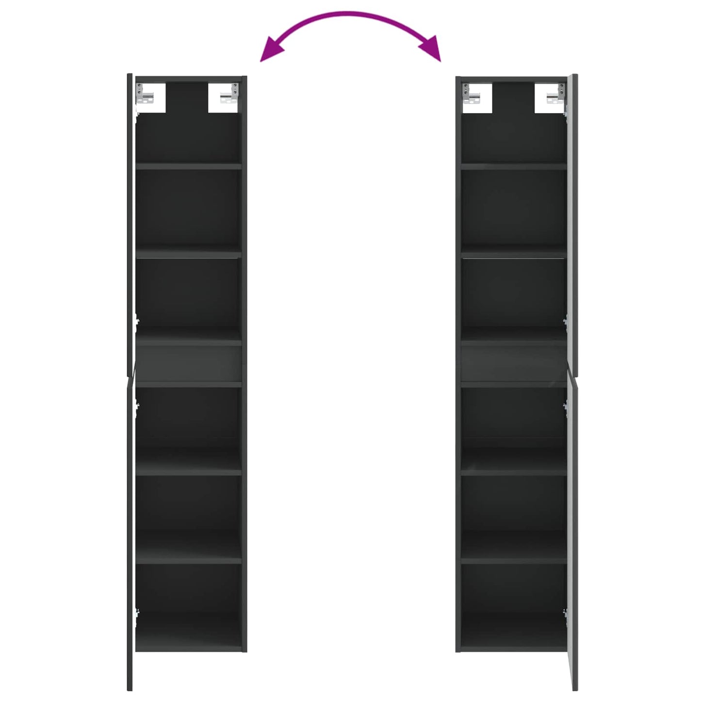 Bathroom Furniture Set 3 pcs Black 33 x 34.5 x 160 cm