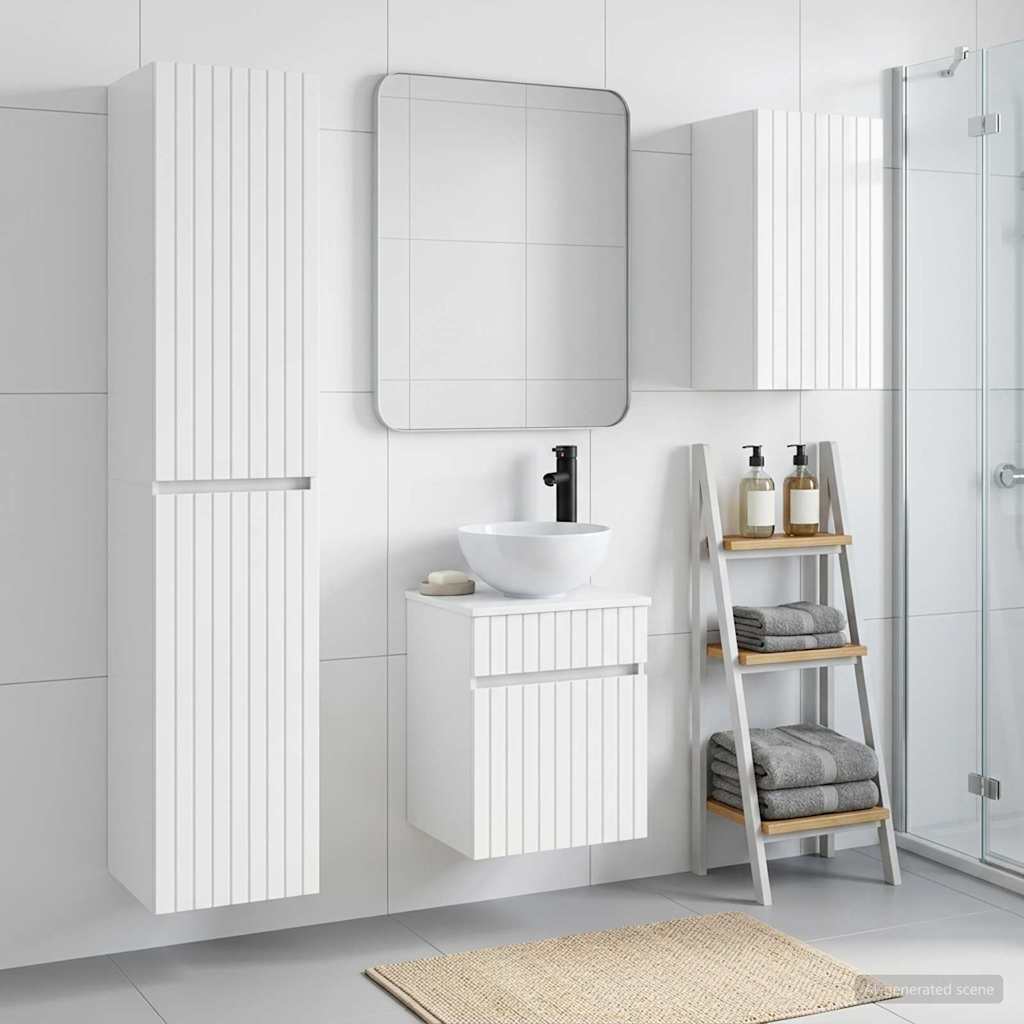 Bathroom Furniture Set 3 pcs High Gloss White