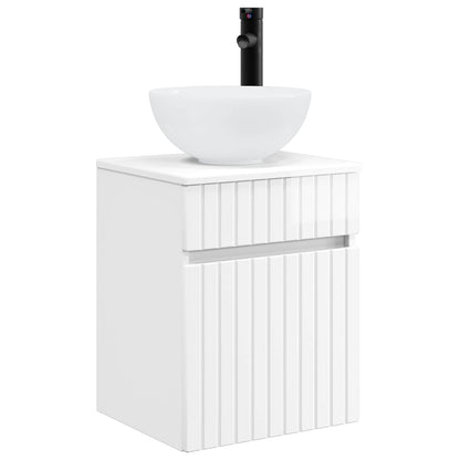 Bathroom Furniture Set 3 pcs High Gloss White