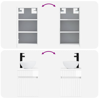 Bathroom Furniture Set 3 pcs High Gloss White