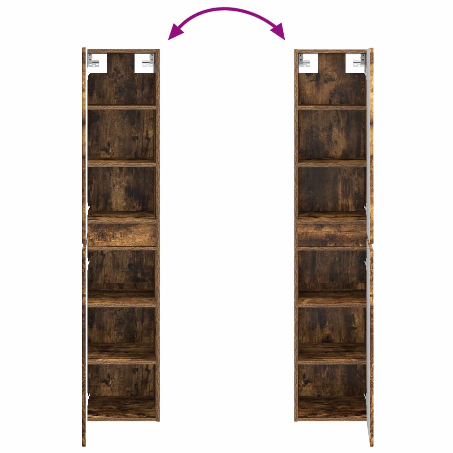 Bathroom Furniture Set 3 pcs Smoked Oak 33 x 34.5 x 160 cm