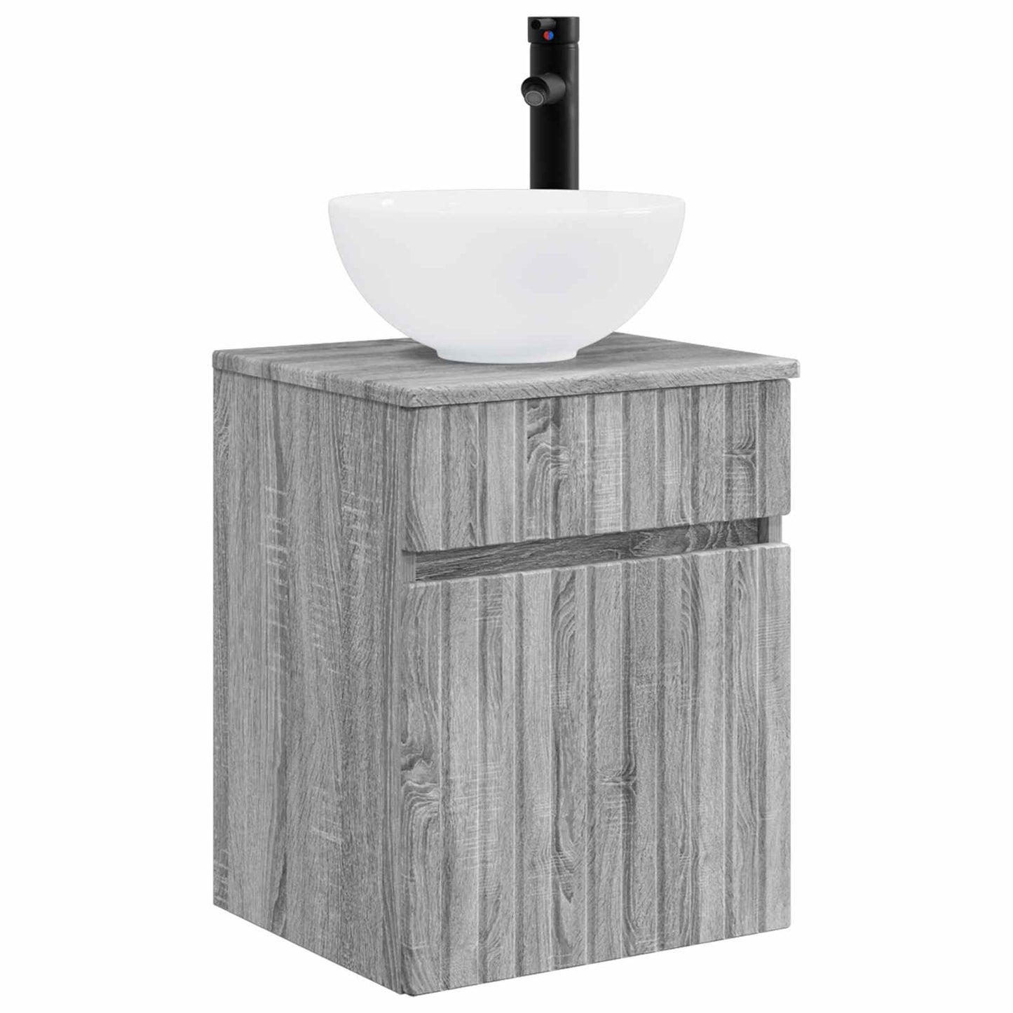 Bathroom Furniture Set 3 pcs Grey Sonoma 33 x 34.5 x 160 cm