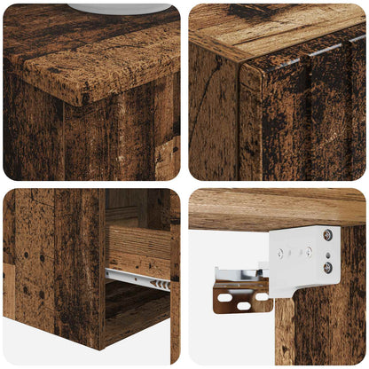 Bathroom Furniture Set 3 pcs Old Wood 33 x 34.5 x 160 cm