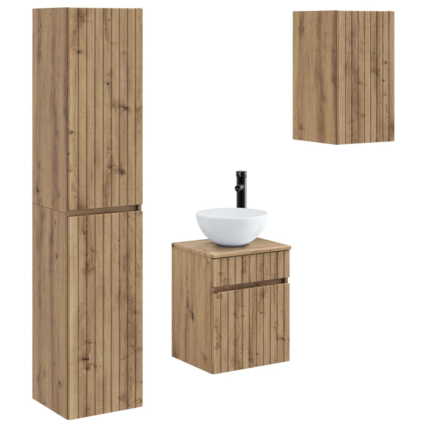 Bathroom Furniture Set 3 pcs Artisan Oak 33 x 34.5 x 160 cm