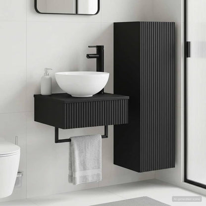 Bathroom Furniture Set 2 pcs Black 33 x 34.5 x 100 cm