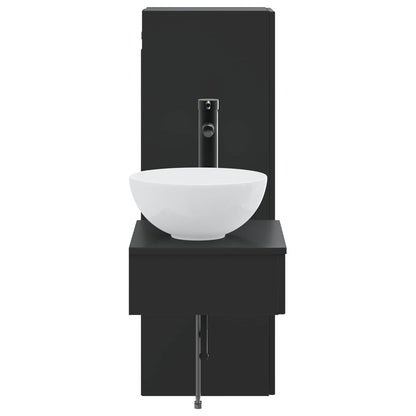 Bathroom Furniture Set 2 pcs Black 33 x 34.5 x 100 cm